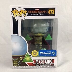 Funko Pop! Spider-Man Far From Home #473 MYSTERIO Walmart Exclusive Marvel Glow